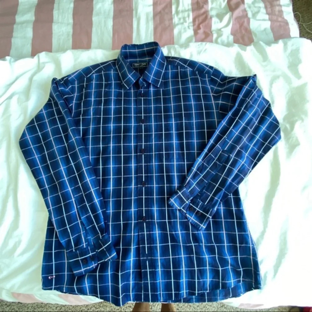 Shirt button down L Eden Park dark blue pink